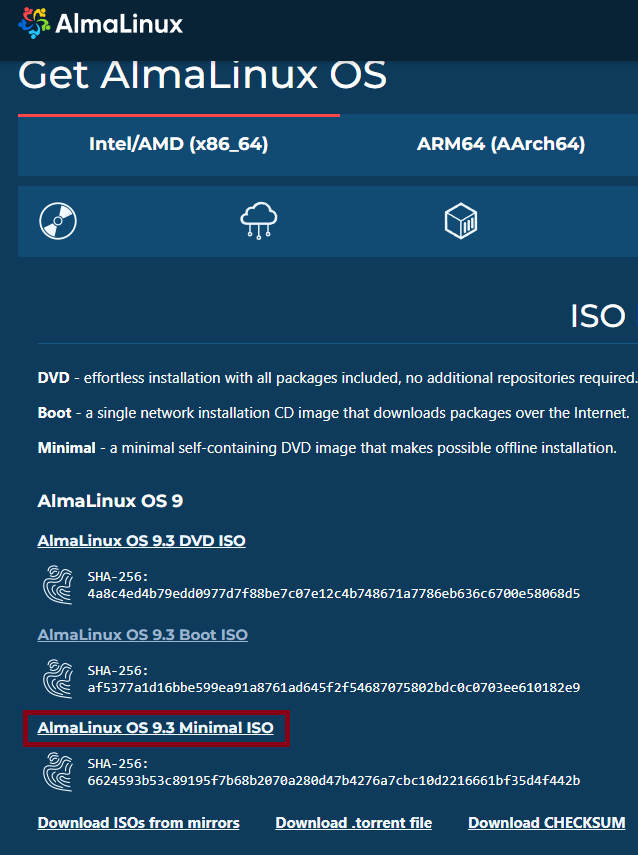 e5xdownload almalinux