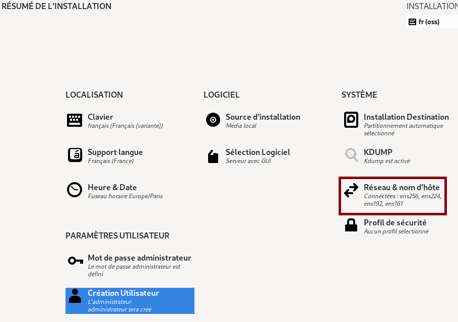 resume dinstallation almalinux