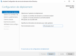 configuration de deploiement ad