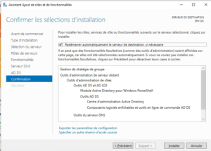 confirmer linstallation
