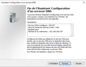 fin de configuration dns