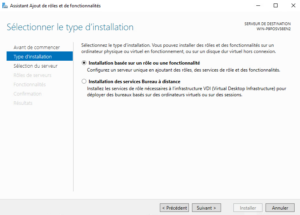 installation basee sur un role ou une fonctionnalite