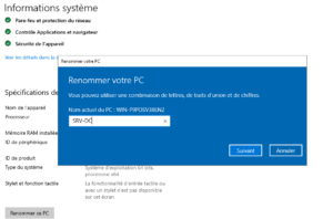 renommer votre pc